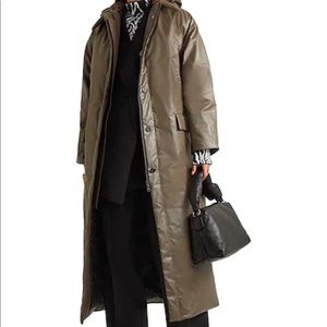 KASSL EDITIONS padded puffer coat, dark khaki, size L. NEW!!!